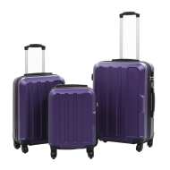 vidaXL Súprava kufrov s tvrdým krytom 3 ks fialová ABS - cena, srovnání