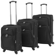 vidaXL Sada 3 cestovných kufrov, čierna - cena, srovnání