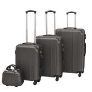 vidaXL Sada 4 cestovných kufrov z tvrdým krytom, antracitová - cena, srovnání