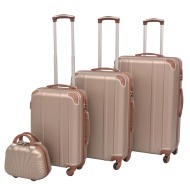 vidaXL Sada 4 cestovných kufrov z tvrdým krytom, farba šampanského - cena, srovnání