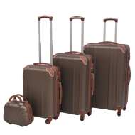 vidaXL Sada 4 cestovných kufrov z tvrdým krytom, kávová - cena, srovnání