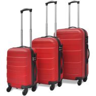 vidaXL Sada troch červených cestovných kufrov na kolieskach - cena, srovnání