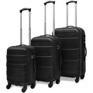 vidaXL Sada troch čiernych cestovných kufrov na kolieskach - cena, srovnání