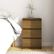 vidaXL Nočný stolík medovo-hnedý 40x29,5x64 cm borovicový masív - cena, srovnání