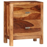 vidaXL Nočný stolík s 2 zásuvkami, drevený masív sheesham - cena, srovnání