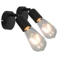 vidaXL Bodové svetlá 2 ks čierne s vláknovými žiarovkami 2 W E27 - cena, srovnání