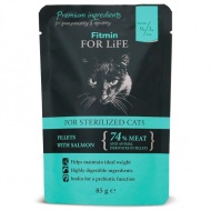 Fitmin Cat For Life pouch sterilized salmon 85g - cena, srovnání