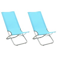 vidaXL Skladacie plážové stoličky 2 ks tyrkysové látka - cena, srovnání