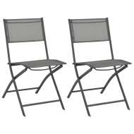 vidaXL Skladacie vonkajšie stoličky 2 ks oceľ a textilén - cena, srovnání