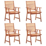 vidaXL Vonkajšie jedálenské stoličky 4 ks, akáciový masív - cena, srovnání