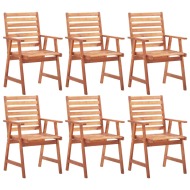 vidaXL Vonkajšie jedálenské stoličky 6 ks, akáciový masív - cena, srovnání