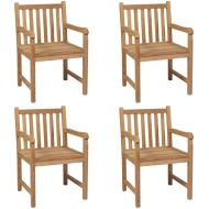 vidaXL Vonkajšie stoličky 4 ks tíkový masív - cena, srovnání