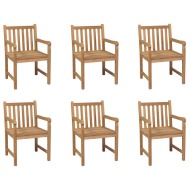 vidaXL Vonkajšie stoličky 6 ks tíkový masív - cena, srovnání