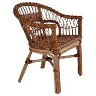 vidaXL Vonkajšia stolička, prírodný ratan, hnedá - cena, srovnání