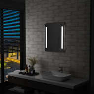 vidaXL Kúpeľňové LED nástenné zrkadlo s poličkou 50x70 cm - cena, srovnání