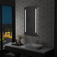 vidaXL Kúpeľňové LED nástenné zrkadlo s poličkou 60x100 cm - cena, srovnání