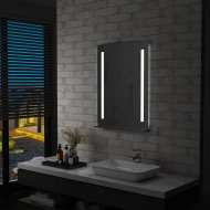 vidaXL Kúpeľňové LED nástenné zrkadlo s poličkou 60x80 cm - cena, srovnání