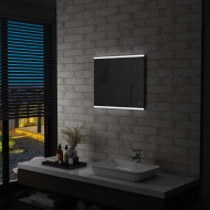 vidaXL Kúpeľňové LED nástenné zrkadlo s dotykovým snímačom 60x50 cm - cena, srovnání