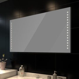 vidaXL Kúpeľňové zrkadlo s LED svietidlami 100 x 60 cm (D x V)