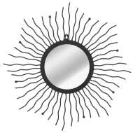 vidaXL Nástenné zrkadlo slnečné lúče čierne 60 cm - cena, srovnání