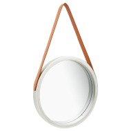 vidaXL Nástenné zrkadlo s popruhom strieborné 40 cm - cena, srovnání