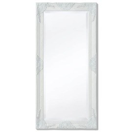 vidaXL Nástenné zrkadlo v barokovom štýle, 100x50 cm biele