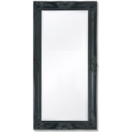 vidaXL Nástenné zrkadlo v barokovom štýle, 100x50 cm čierne