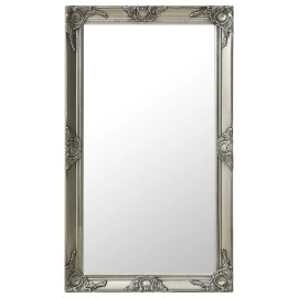 vidaXL Nástenné zrkadlo v barokovom štýle 60x100 cm strieborné