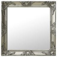 vidaXL Nástenné zrkadlo v barokovom štýle 60x60 cm strieborné - cena, srovnání