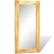 vidaXL Obdĺžnikové nástenné zrkadlo s rámom z masívu 12 x 60 cm - cena, srovnání