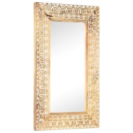 vidaXL Ručne vyrezávané zrkadlo 80x50x2,6cm masívne mangovníkové drevo - cena, srovnání
