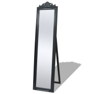 vidaXL Samostatne stojace zrkadlo, barokový štýl, 160x40cm, čierne - cena, srovnání