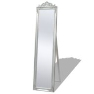 vidaXL Samostatne stojace zrkadlo, barokový štýl, 160x40cm, strieborné - cena, srovnání