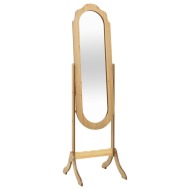 vidaXL Samostatne stojace zrkadlo svetlé drevo 46x48x164 cm - cena, srovnání