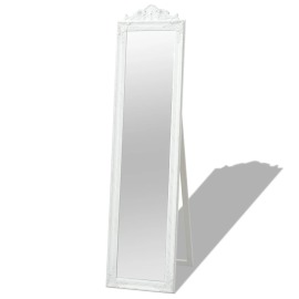 vidaXL Samostatne stojace zrkadlo v barokovom štýle 160x40 cm biele