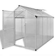 vidaXL Spevnený hliníkový skleník s podkladovým rámom 4,6 m - cena, srovnání