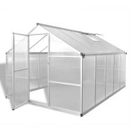 vidaXL Spevnený hliníkový skleník s podkladovým rámom 7,55 m - cena, srovnání