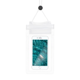 ForCell Pouzdro vodotěsné 153 x 83 mm na ruku se šňůrkou na krk - Bílá