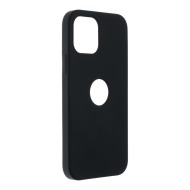 ForCell Pouzdro Soft-Touch SILICONE APPLE iPhone 12 PRO Max - Černé výřez na logo - cena, srovnání