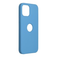 ForCell Pouzdro Soft-Touch SILICONE APPLE iPhone 12 Mini - modré výřez na logo - cena, srovnání