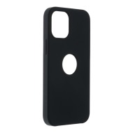 ForCell Pouzdro Soft-Touch SILICONE APPLE iPhone 12 Mini - černé výřez na logo - cena, srovnání