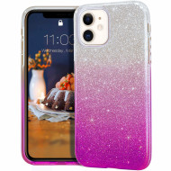 ForCell Pouzdro Shning Case iPhone 11 - Růžové/Stříbrné - cena, srovnání