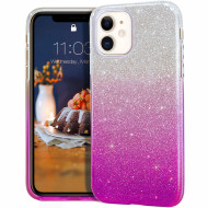 ForCell Pouzdro Shning Case iPhone 11 - Růžové/Stříbrné - cena, srovnání