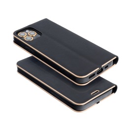 ForCell Pouzdro Luna Book Gold iPhone 12 Mini - Černé