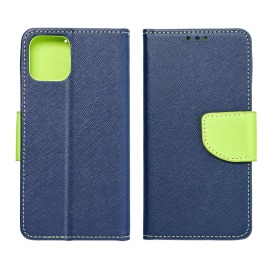 ForCell Pouzdro Mercury Fancy Book APPLE iPhone 12 PRO Max - navy modré/limonka
