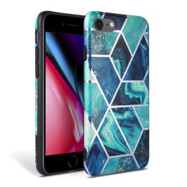 TECH-PROTECT Pouzdro Marble iPhone 7/8/SE (2020/2022) - Modrý