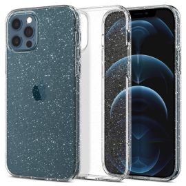 Spigen Liquid Crystal Glitter iPhone 12 / 12 Pro - Čiré