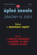 Zákony 2021 II aktualizácia II 11 - Obchodný register - cena, srovnání