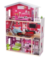 Eco Toys Drevený domček pre bábiky s výťahom - Rezidencia Malibu - cena, srovnání