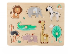 Adam Toys Edukačná vkladačka s úchytmi Safari